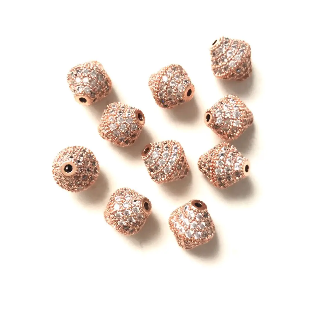 10pcs/lot Cone Shape Spacers Rondelle Beads for Women Bracelets Design Girl Necklaces Making Jewelry Craft Accessories Wholesale