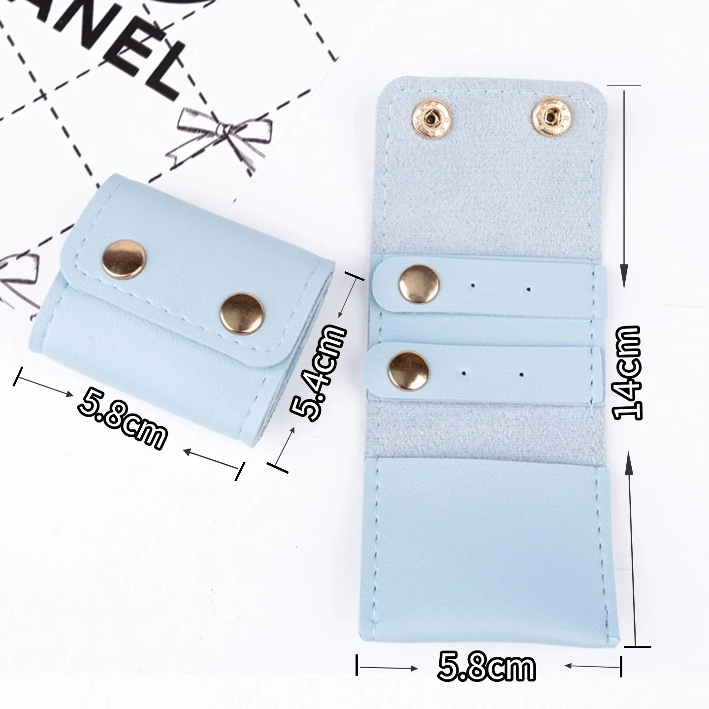 لطيف صغير بو الجلود والمجوهرات المنظم لفة السفر المحمولة سوار حلقة قلادة أقراط تخزين عرض الحقيبة حقيبة المجوهرات #1