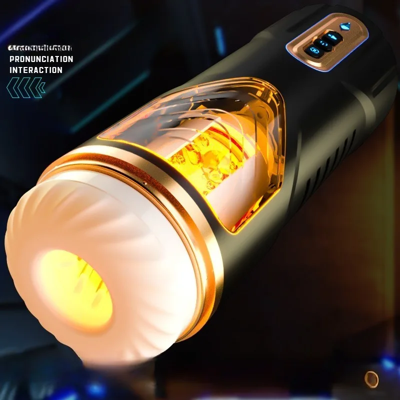 Telescopic Rotation Masturbator Cup Vagina Masturbation Blowjob Sucking Adults Sex Toys for Men Male Piston Automatic Mastubator - view 2