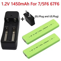 Batería NIMH de 1,2 V y 1450mAh con cargador para Sony Walkman MD CD Cassette player 7/5F6 67F6 Ni-Mh, batería de goma de mascar