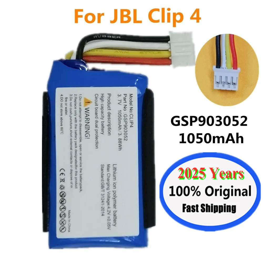 2025 Years Original Bluetooth Battery For JBL Clip 4 Clip4 GSP903052 Player Speaker Battery 1050mAh Bateria Batteri In Stock