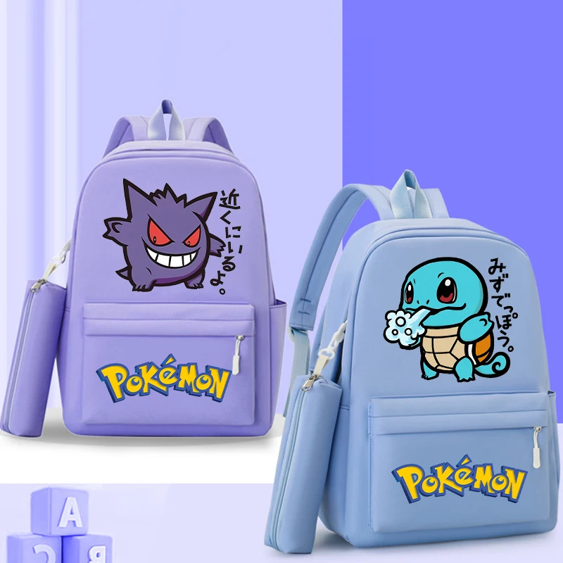 

Рюкзак с покемонами, набор пеналов, школьный рюкзак с рисунком аниме, сумка для ручек, студенческая молодежная сумка для книг большой емкости, канцелярские принадлежности, подарки