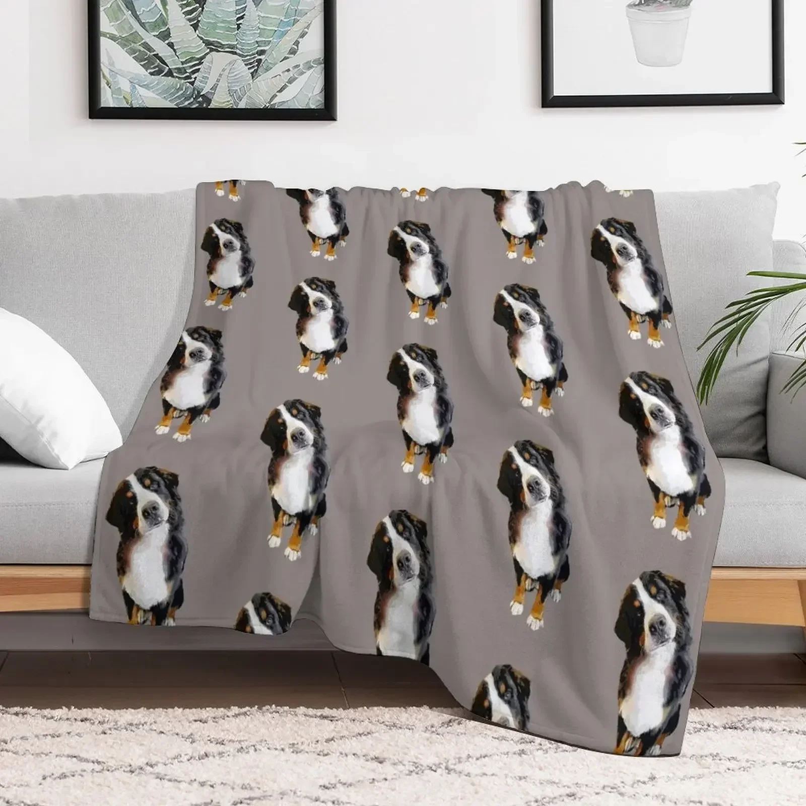 

Bernese Mountain Dog Cute Head Tilt Throw Blanket Sofa Sleeping Bag Blankets Retros For Baby warm for winter Blankets