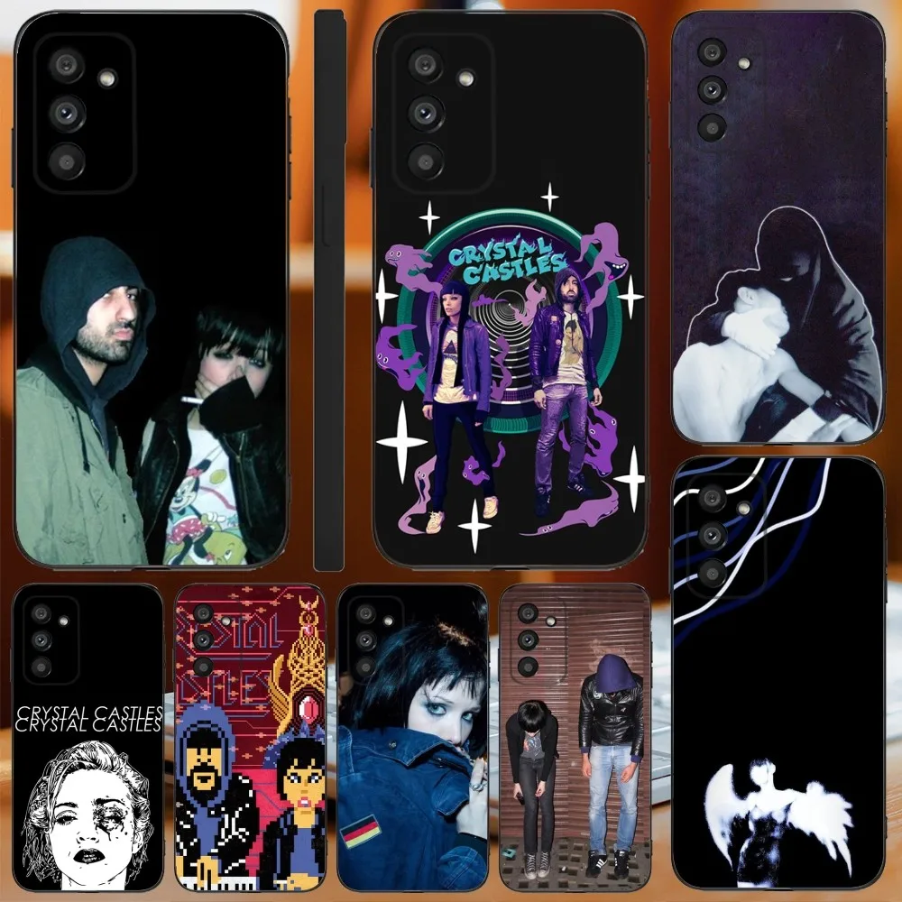 Band Crystal- C-Castles Phone Case For Samsung Galaxy A13,A21s,A22,A31,A32,A52,A53,A71,A80,A91 Soft Black Cover