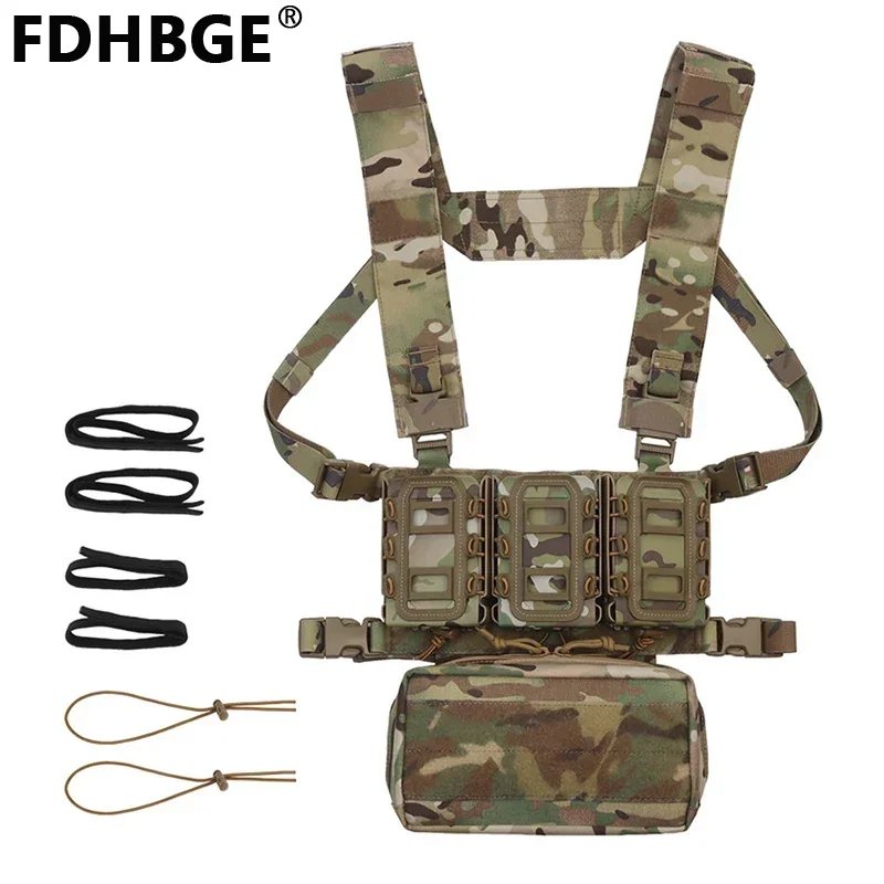 FDHBGE Tactical Laser Cut Chest Rig Vest CS Shooting Hunting Training Protective Wargame Paintball Accessories Outdoor Equipment