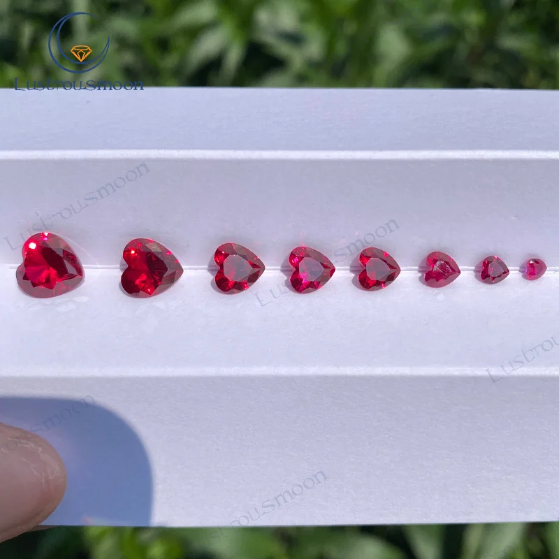 

TOP Lab Grown Ruby AGL Certificate Heart Cut Synthetic Diamond Loose Color Stone VVS1 Charms for Woman Jewelry Custom Pigeon Red