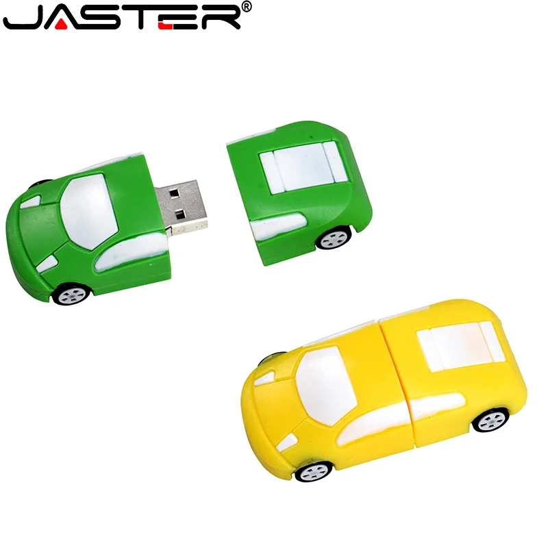 JASTER Car Pen Drive 64GB Cartoon USB Flash Drive 32GB Gifts for Children Memory Stick 16GB Waterproof U Disk 8GB Silicone 4GB