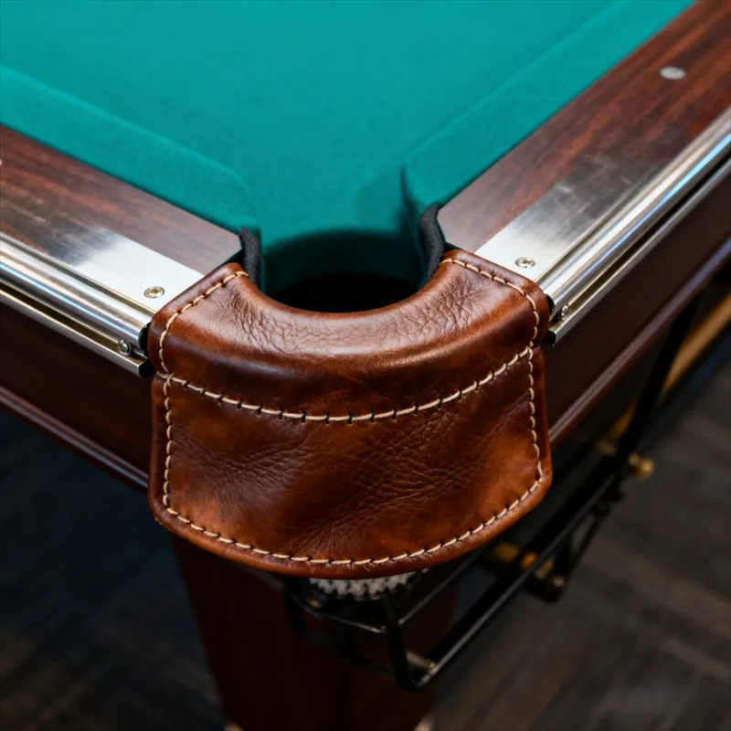 Factory Custom Classic Vintage Style Solid Wood 8 Foot Professional Home 9 Ball Leather Pocket Championship Pool Table