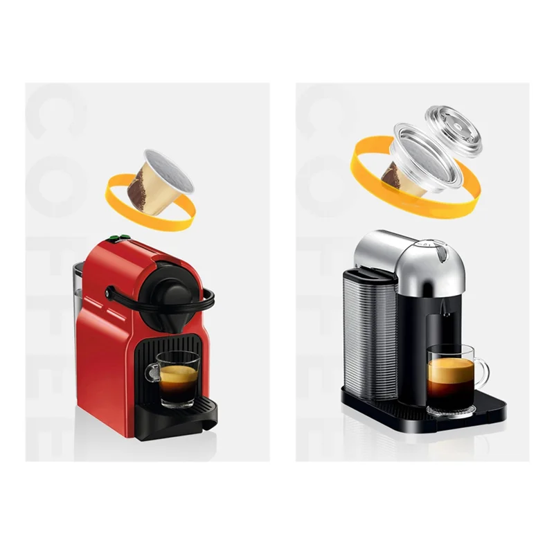 فلتر قهوة AF93 من الفولاذ المقاوم للصدأ لـ Delonghi ENV135/Vertuo Next/Vertuo ماكينة صنع القهوة قابلة لإعادة الاستخدام وقابلة لإعادة الملء على شكل حرف G