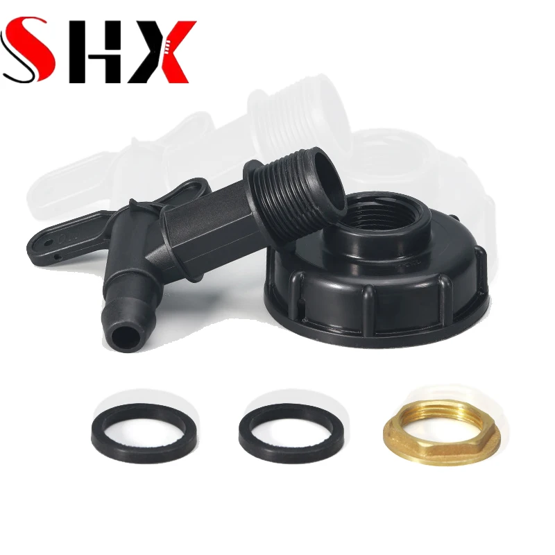 IBC Ton Drum Fittings Hose Connector Plastic Switch Rain Drum Faucet 3/4 Inch Pagoda Outlet Connector 60*6