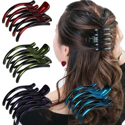 Simple Black Ponytail Hair Claws Women Elegant Hairpin Korean Acrylic Hair Clip Barrettes Headwear Girl Hair Styling Accessories