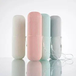 Travel Portable Toothbrush Cup Bathroom Toothpaste Holder Storage Case Box Organizer Travel Toiletries Storage Cup