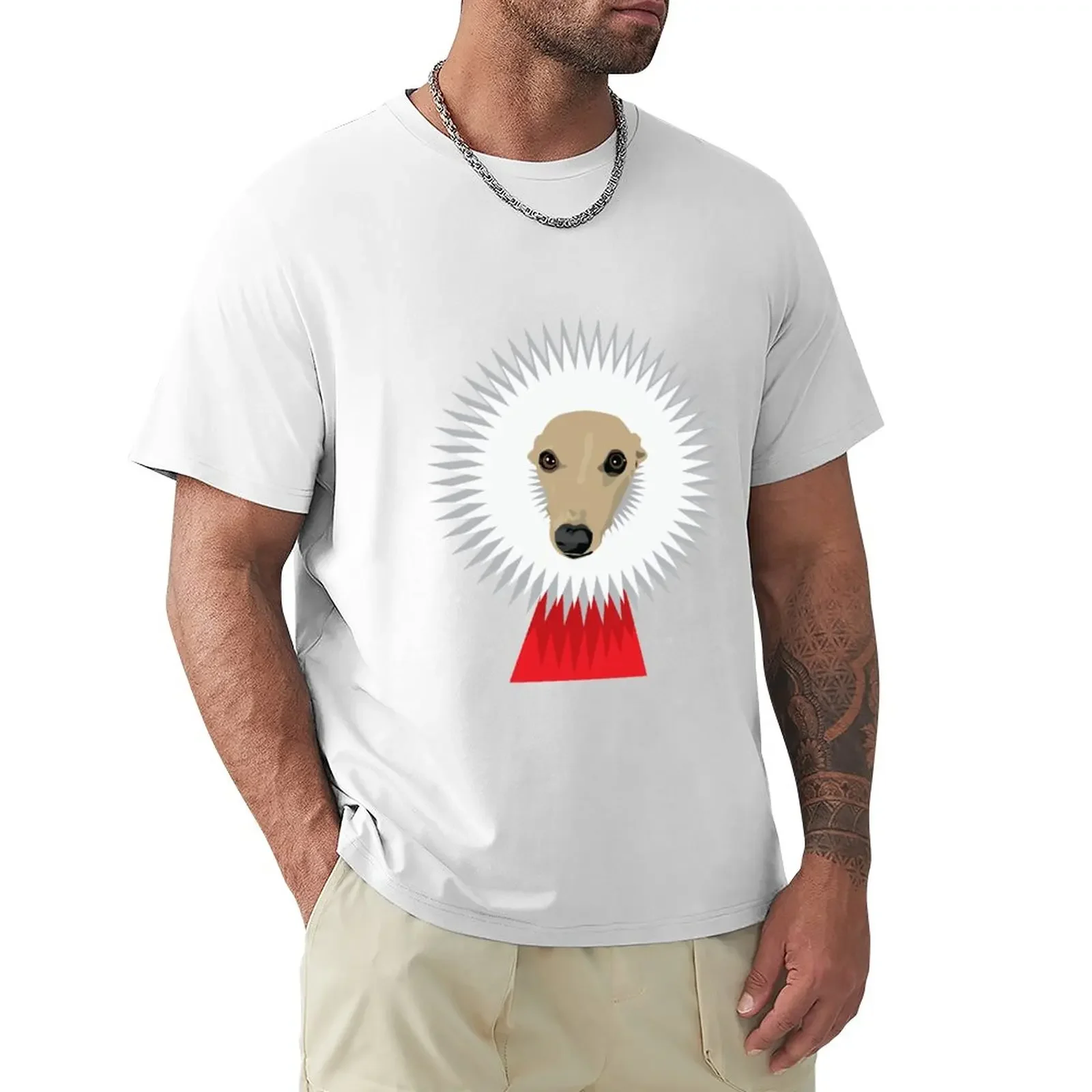 RrrrrrUFF' - Christmas whippet T-Shirt blacks plain t shirts for men cotton