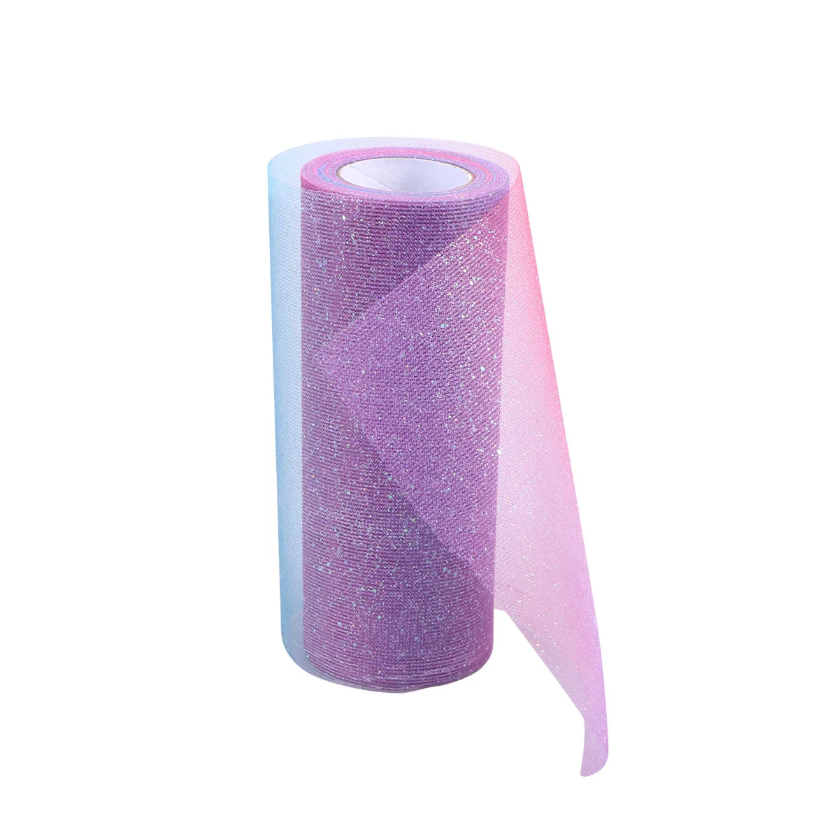 

15Cm X 10 Yards Gradient Tulle Roll Colorful Glitter Organza Fabric For Diy Tutu Wedding Decoration Crafts Party Supplies Deep