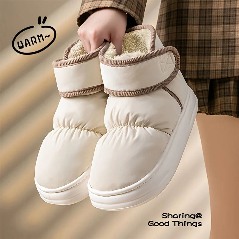 

Couple Cotton Shoes Winter Plush Warm Cotton Slippers Soft Soled Comfortable Home Cotto Shoes Winter Couple Cotton Ankle Boots