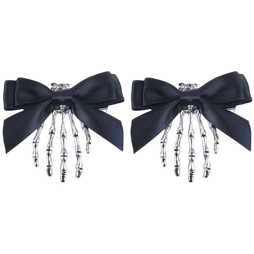 

2 pcs Skull Hand Hairpin Halloween Sweet Headdress Claw Clip For Party Costume Decor Hair Accessory