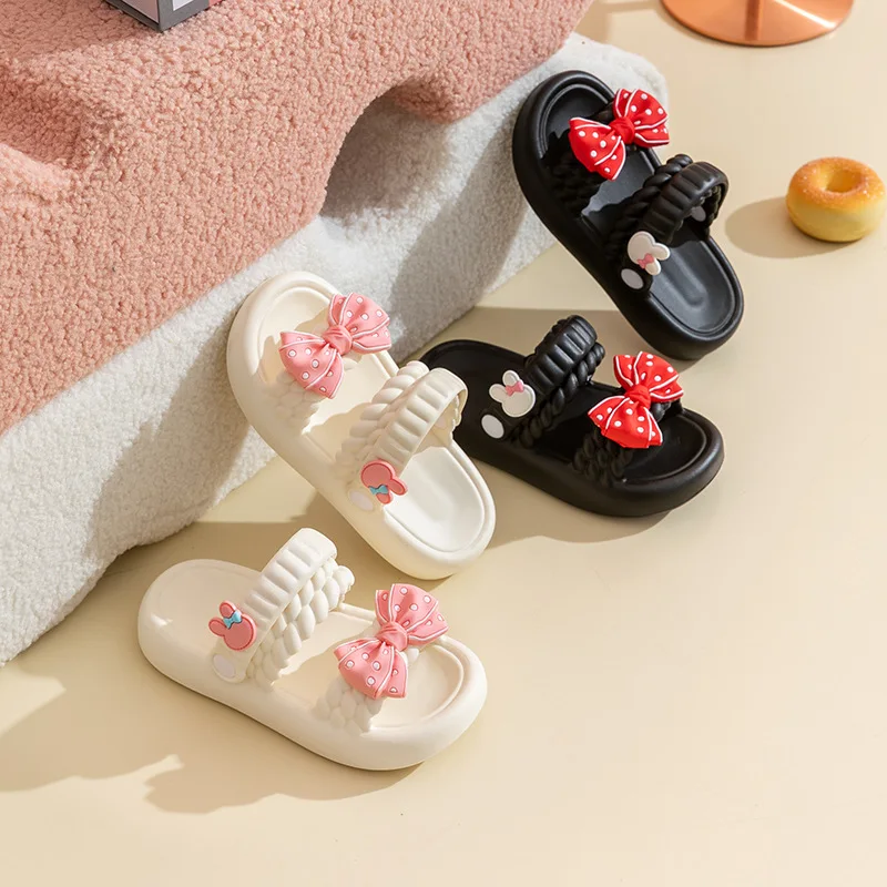 2026 New Summer Children Slippers Flower Pattern Comfort Sandal Girls Non-slip Seabeach Flip Flops Home Kids Shoes