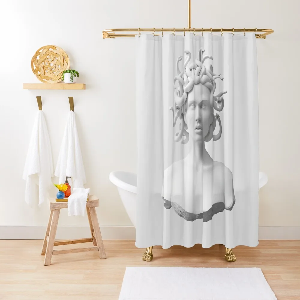 Marble Medusa Bust Shower Curtain Shower Sets For Bathroom Bathroom Shower Set Curtain