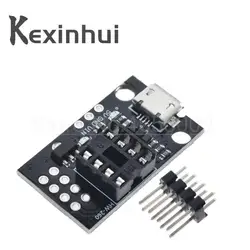 Pluggable ATTINY Development Board For ATtiny13A/ATtiny25/ATtiny45/ATtiny85 Programming Editor Micro Usb Power Connector