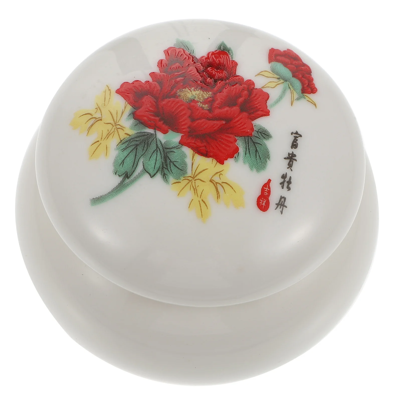 

1Pcs Ceramic Storage Jar Leakproof Lid Small Size Portable Makeup Cream Holder Storage Container Wide Mouth Design