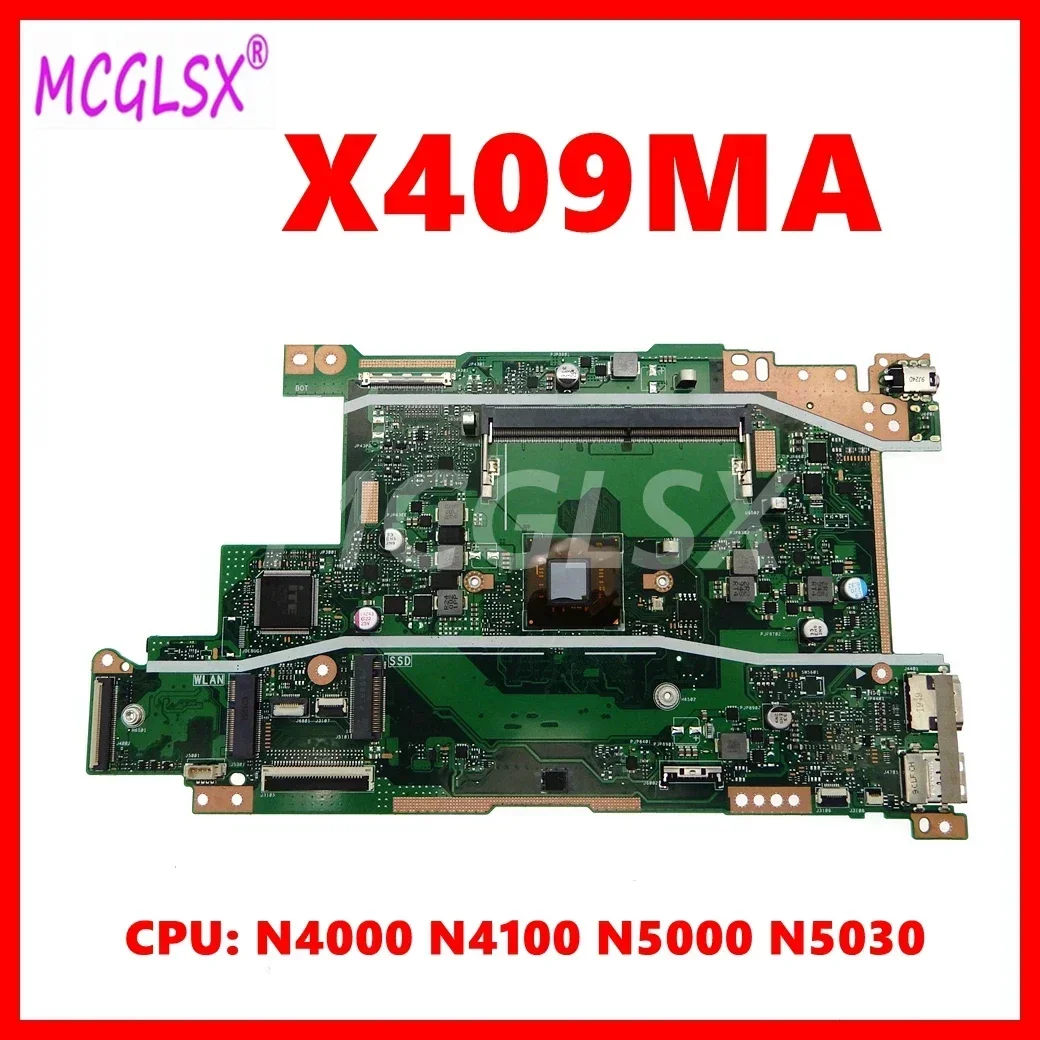 

X409MA Mainboard For ASUS X409MA X409M M409D M409DA X509D X509MA M509D M509DA Laptop Motherboard W/ N4000 N4100 N5000 N5030 CPU