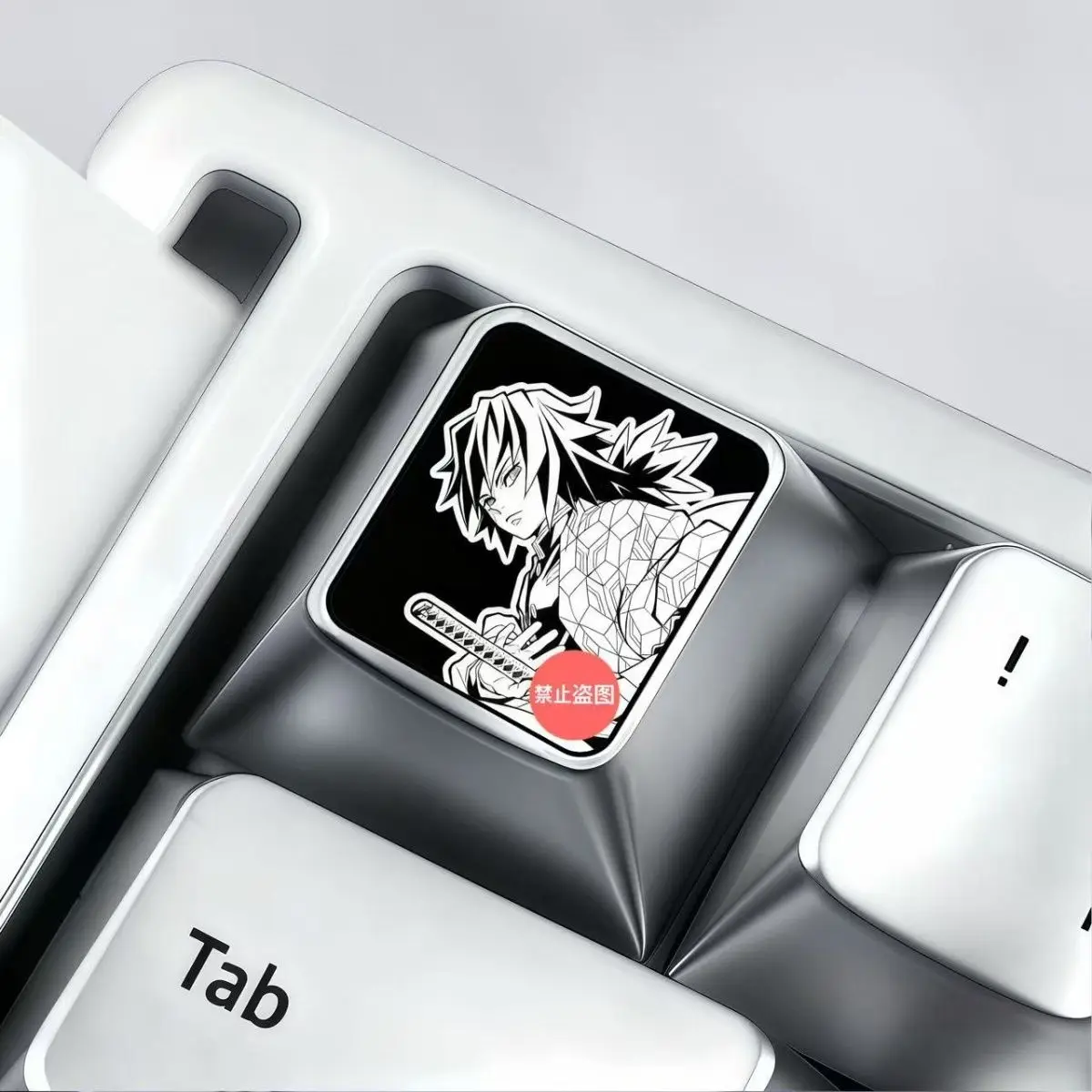 

Металлические колпачки для клавиш Diy Tomioka Giyuu с лазерной гравировкой R4 Esc, адаптирующие для перекрестной оси Mx, магнитная ось, механические колпачки для клавиш