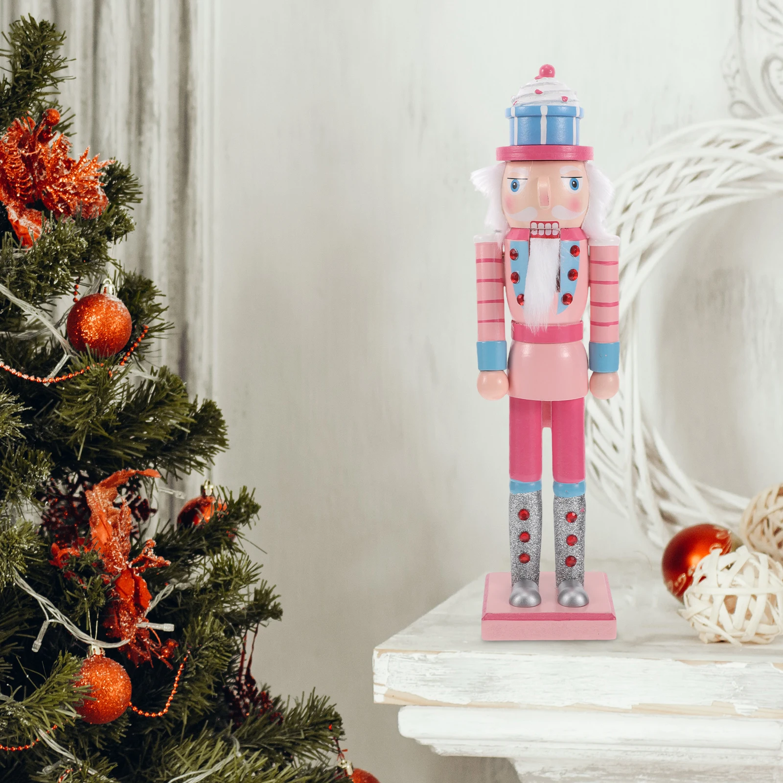 

Christmas Decorations Nutcracker Ornament Figurine Candy Small Tabletop Children