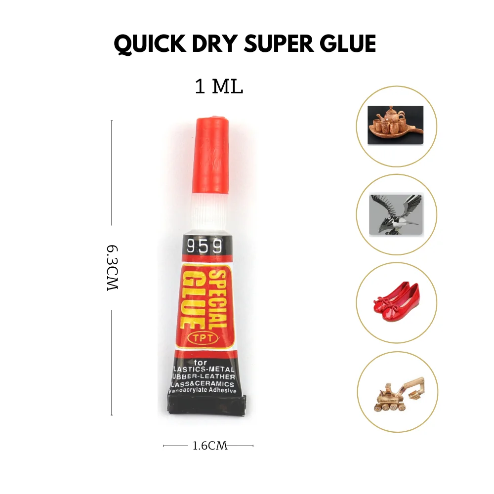 10/20/50pcs Stationery Shop Nail 502 Instant Strong Adhesive Super Liquid Universal Shoe Repair Cyanoacrylate Glue 1ML/PC