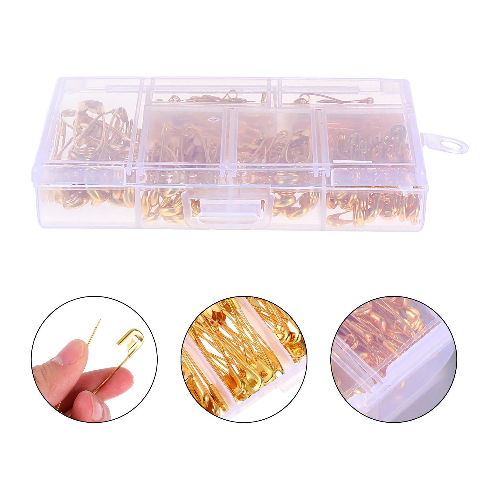 

250 PCS Safety Pins Bulk Fashion Sewing Cloth Metal Curved Quilting Shawl Pin Bag Storage Needlework Craft Decor