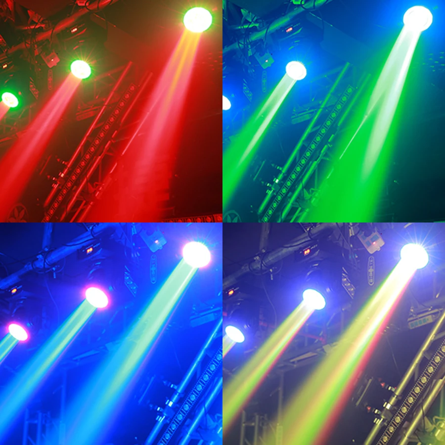 60W moving head beam light RGBW 4 in 1, professional stage lighting equipment for Christmas party disco, etc.