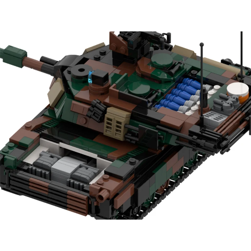 MOC-Modelo de Bloco de Construção Veículo Blindado Para Crianças, M1A2, Abrams, Floresta, Tanque De Batalha Principal, Arma Técnica DIY, Tijolos Do Exército, Brinquedos