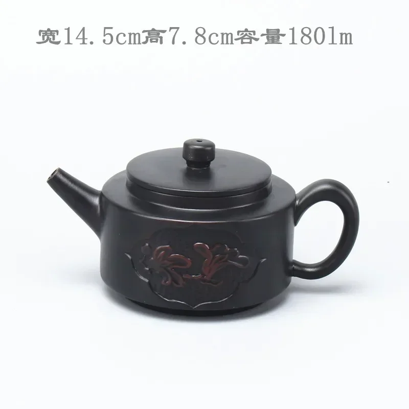 Imagem -02 - Handmade Alívio Lotus Bule de Argila Roxa Kung fu Tea Set