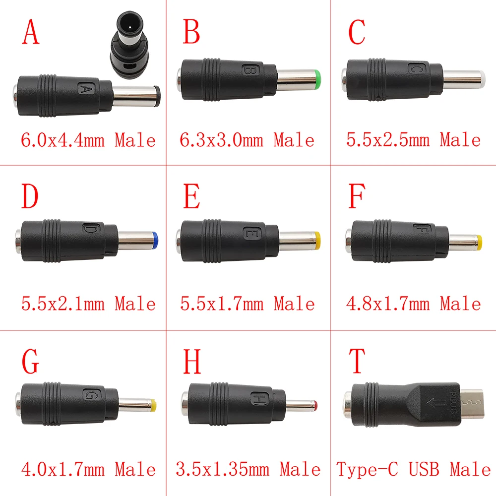 Greluma 6 paia di connettori di alimentazione DC da 5,5 mm x 2,1 mm
