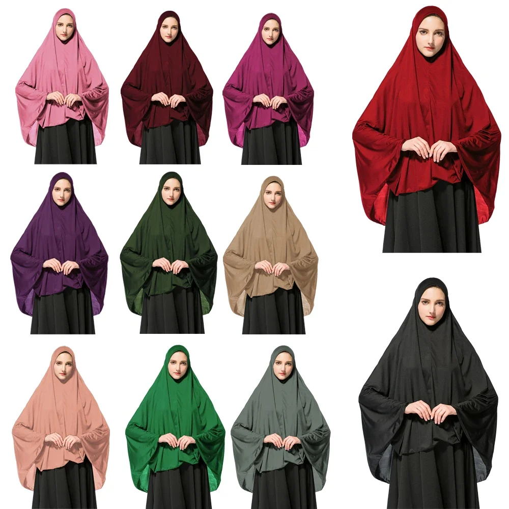 

Islamic Clothing Women Muslim Khimar Hijab Scarf Head Cover Prayer Garment Headdress Dubai Saudi Turkey Hijabs Shawls Wrap Niqab