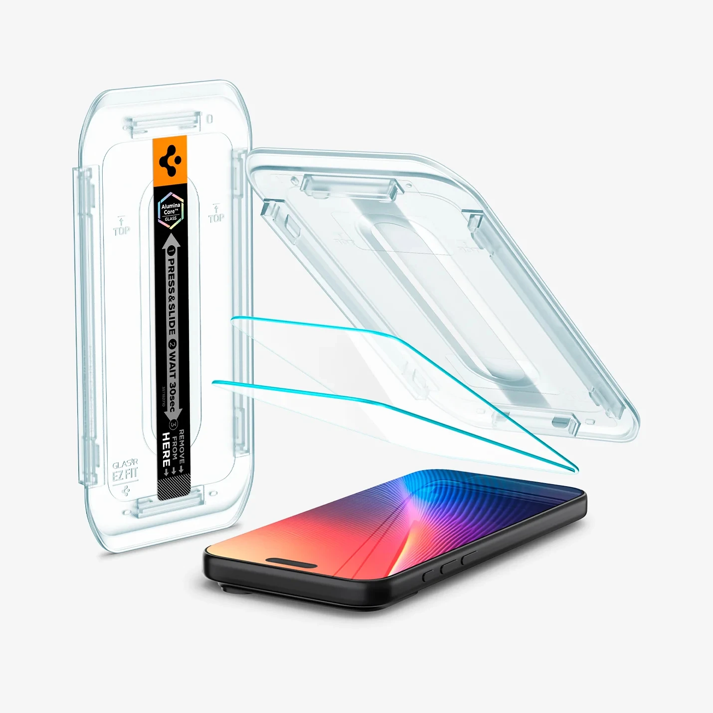 2 Stück Spigen Glas.tR EZ Fit HD Panzerglasfolie Displayschutz für iPhone 18 ProMax 17Pro 16 15 14 Plus 10H+ Displayschutz
