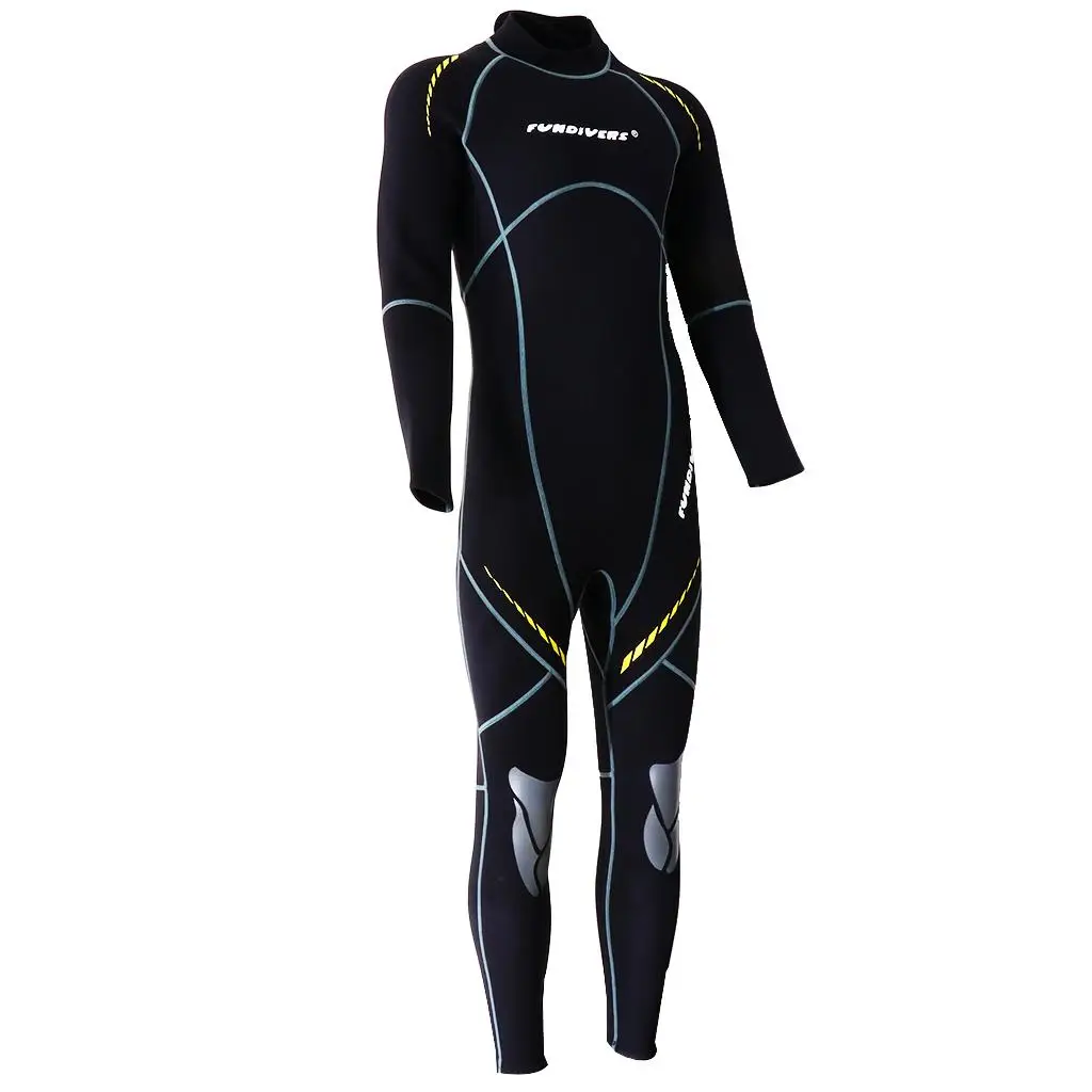 Full Thin Wetsuit, Long Sleeves Sport Dive , for Swimming, Scuba Diving, Snorkeling for Men & Teens –Black