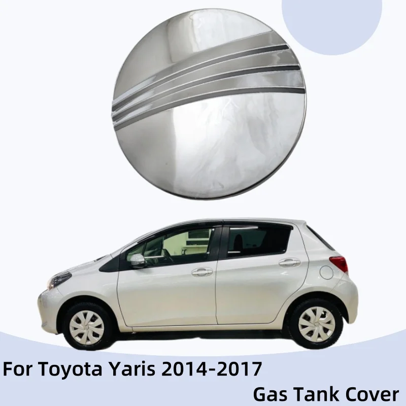 

For Toyota Yaris Vios 2014 2015 2016 2017 Car Exterior Chrome ABS plastic Gas Tank Cover Car Stickers Cars Accessories