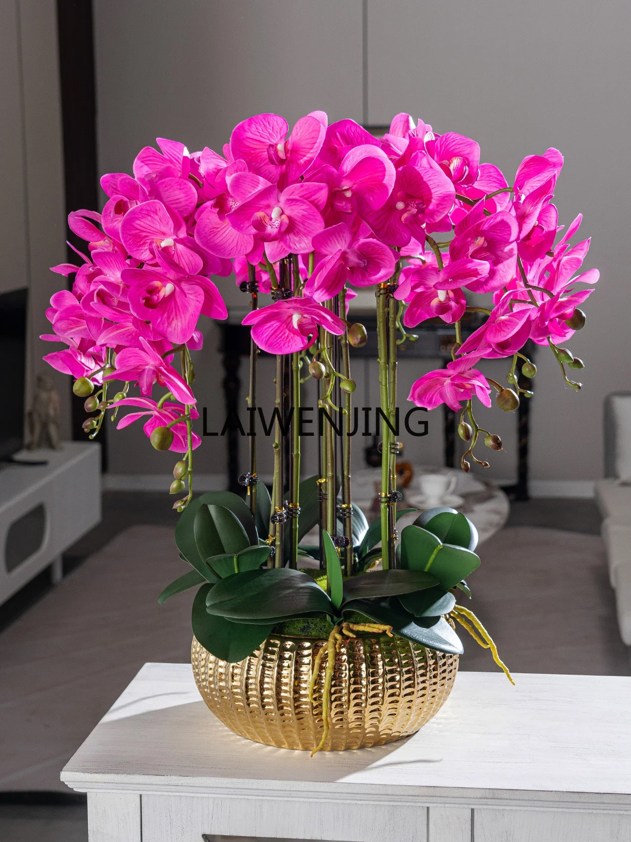 HLZ artificial flower Phalaenopsis ornament, moisturizing in the office, fake bouquet decoration