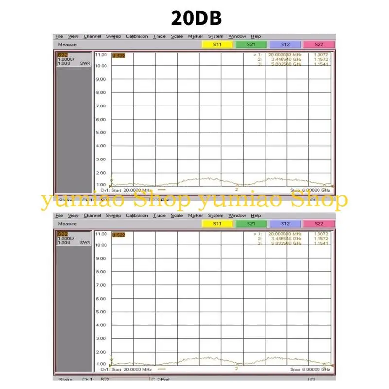 587B 10MHz-6GHz 10DB 30DB 20DB 40DB Gains Alto Amplificadores Flatoresce