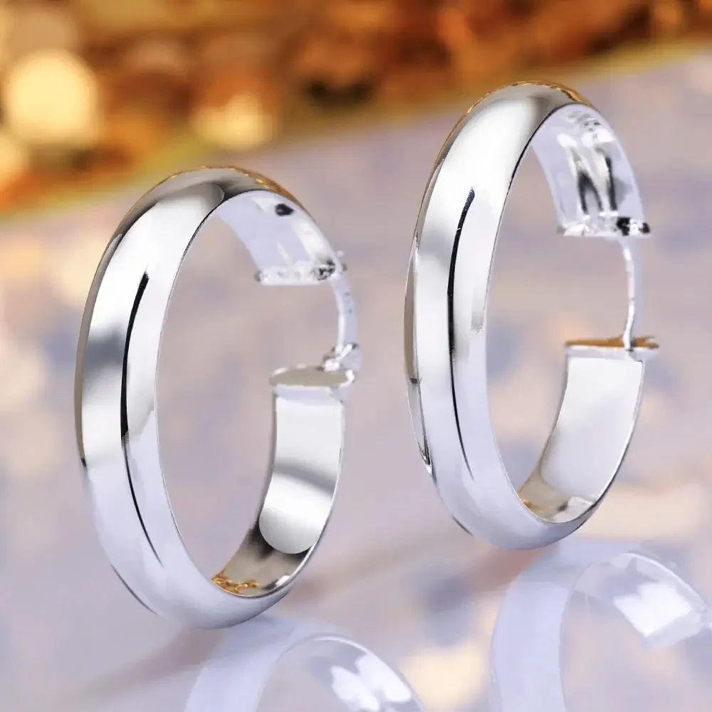 

Fashion 925 Sterling Silver Round Women Lady Beautiful Wedding High Quality Earring Jewelry Factory Price