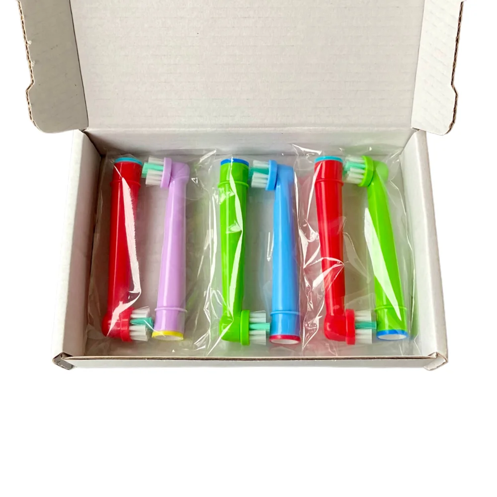 6Pcs Electric Toothbrush Head Replacement Children kids Brush Heads Fit for Oral Pro-Health B Stages D100K 4510K d10 d12