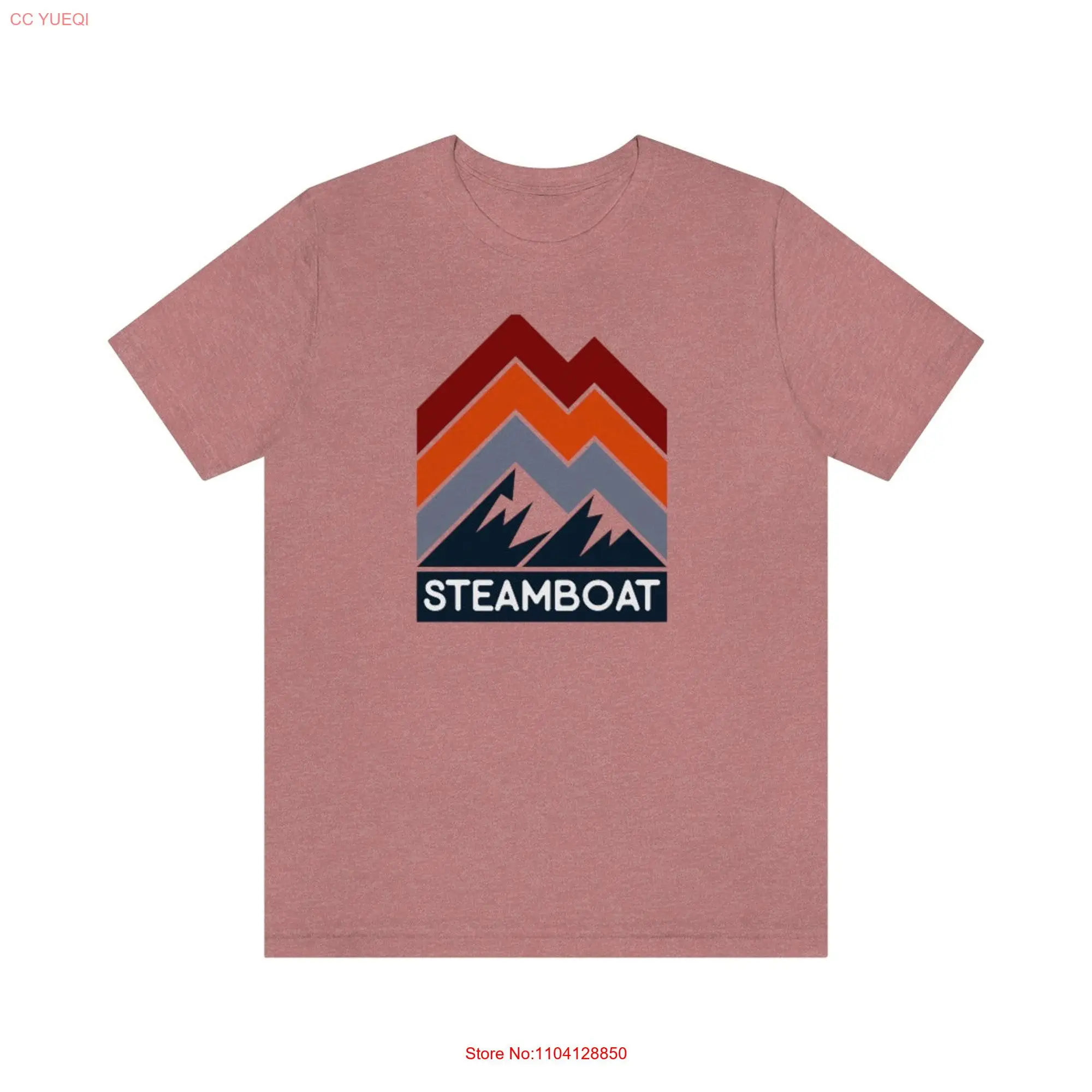 Steamboat Colorado T Shirt Retro Mountain  long or short sleeves