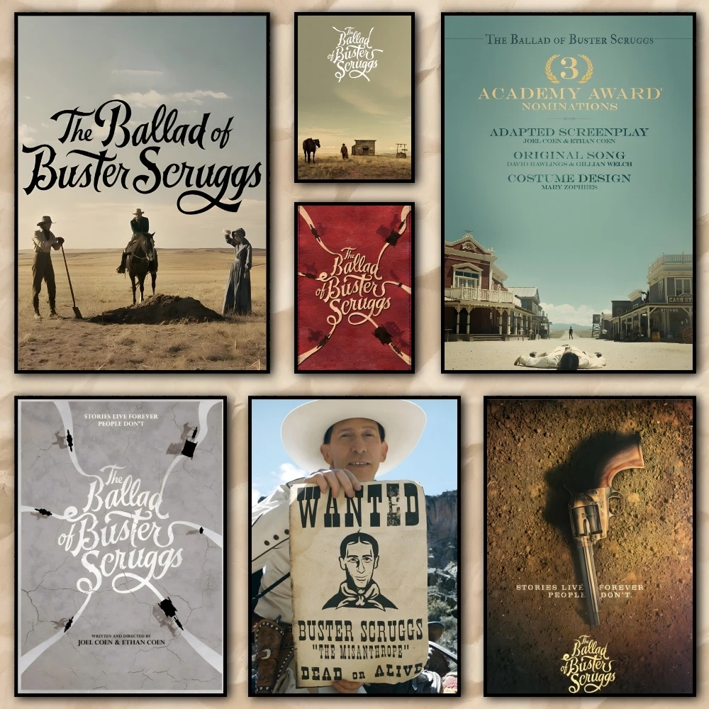 The Ballad of Buster Scruggs Poster HD art sticky wall waterproof home living room bedroom bar aesthetic decoration