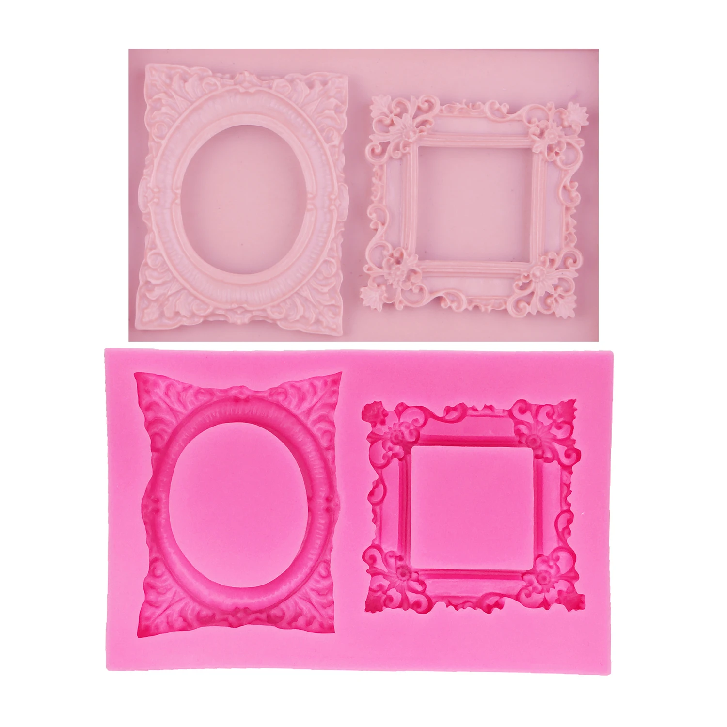 Big Square Frame Silicone Fondant Mold Cake Decorating Tool Sugarcraft Chocolate Gumpaste Mold Baking Bakeware Tools