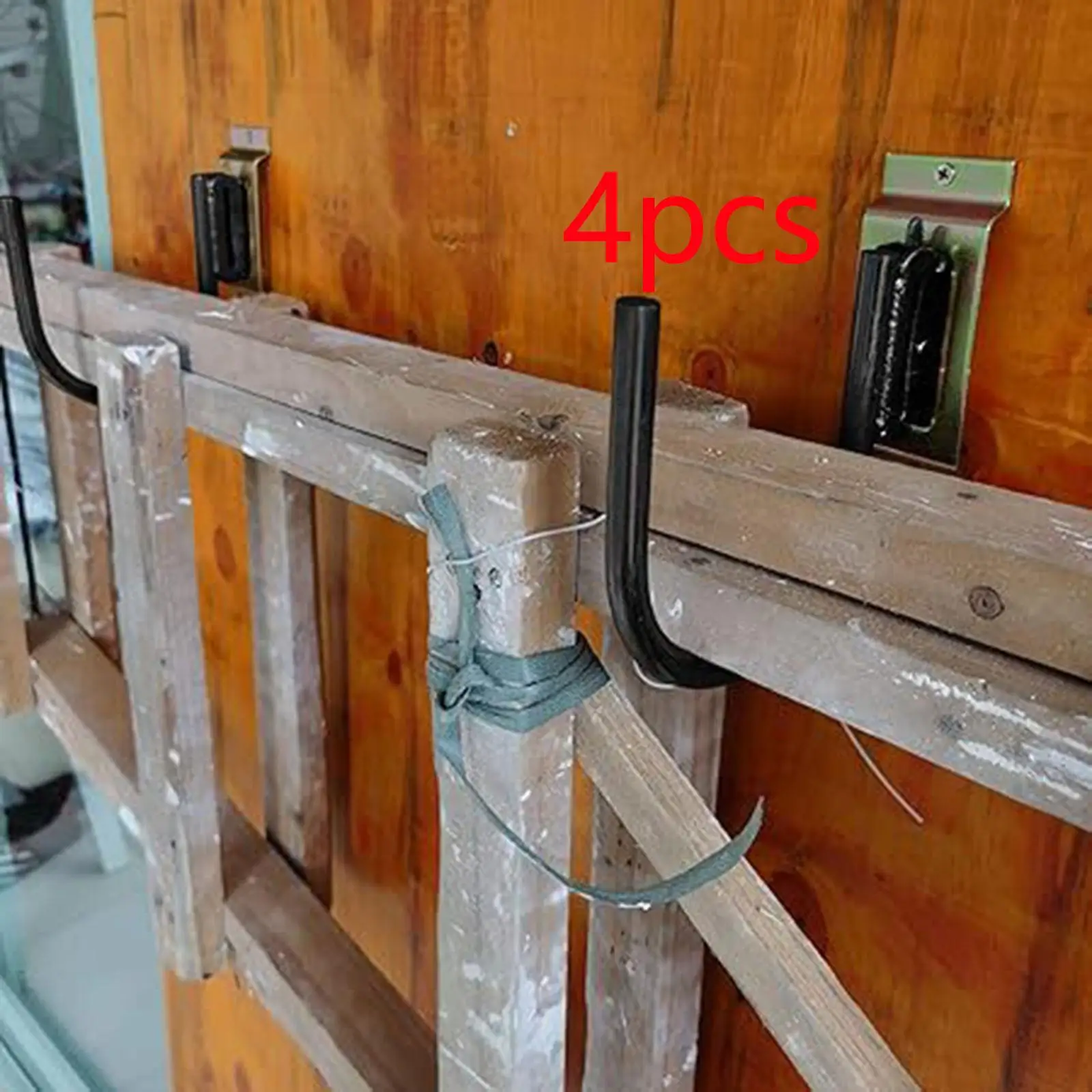 4Pcs J Hooks Tie Down Accessories Professional Heavy Duty for Warehouse