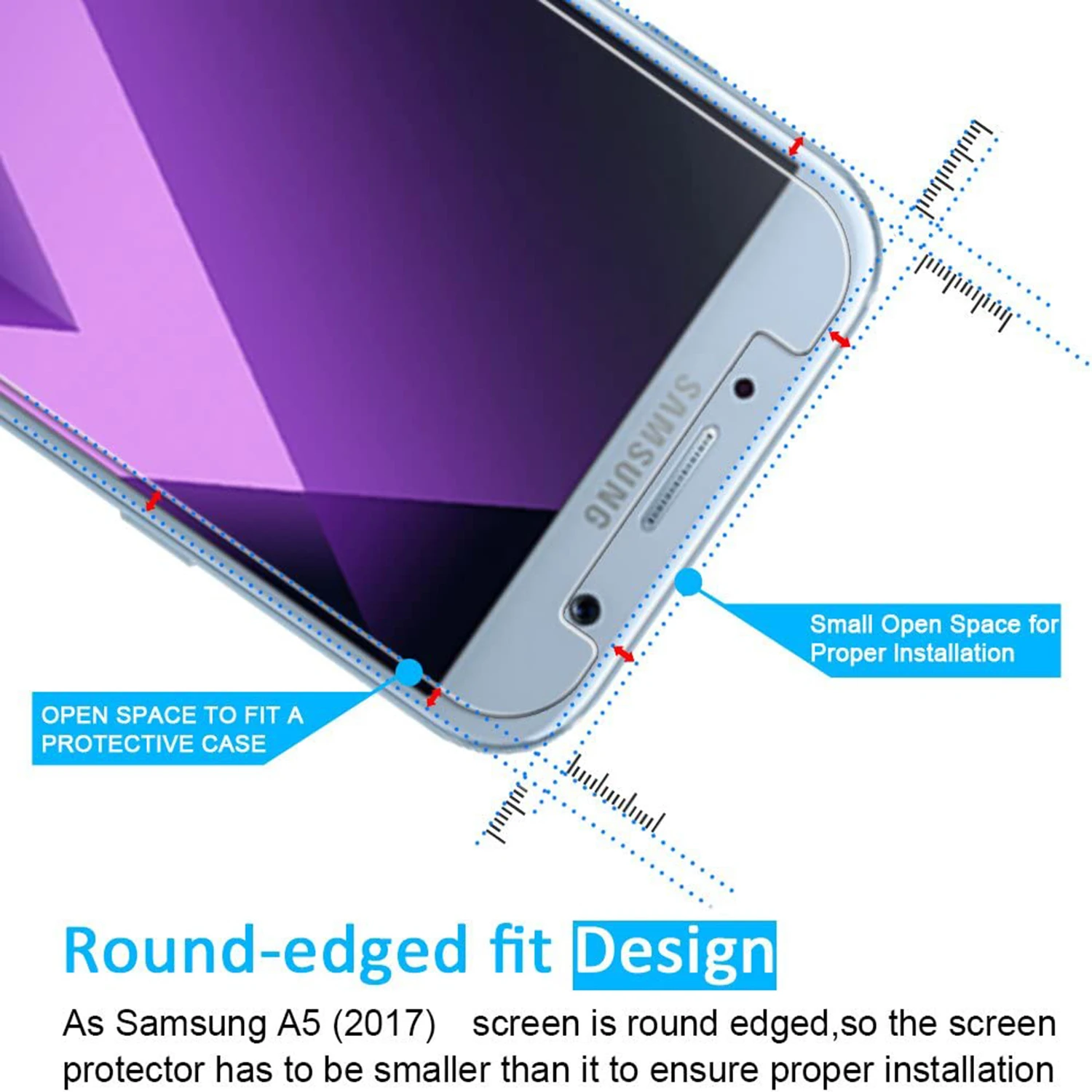 2/4Pcs 9H For Samsung Galaxy A5 2017 J5 2017, HD Tempered Glass Film
