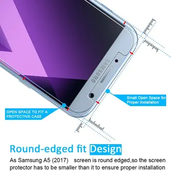 Ochranné tvrzené sklo HD pro Samsung Galaxy A5 2017 a J5 2017, 2 ks, 9H 8 nejlepší prodej LCD displej pro Samsung A5 2017 - №2