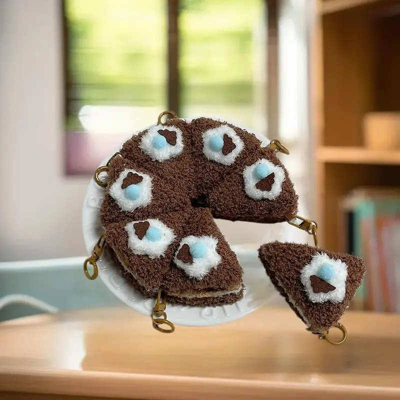 لطيف مثلث ألف طبقة كعكة الغذاء أفخم المفاتيح الإبداعية عروسة كارتون قلادة Kawaii ظهره حلية الديكور الهدايا #2