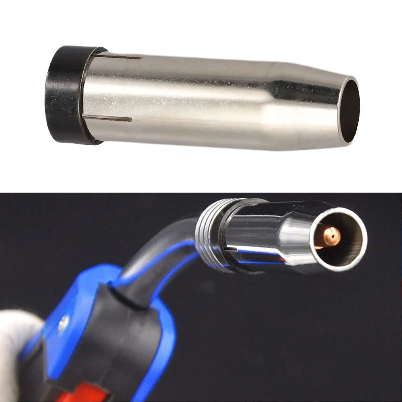 MIG Gas Nozzle Mmx Mmx Mm Package Contents X Gas Nozzle Plating Process Shield Cap 12.5mmx63.5mmx20mm Easy Installation