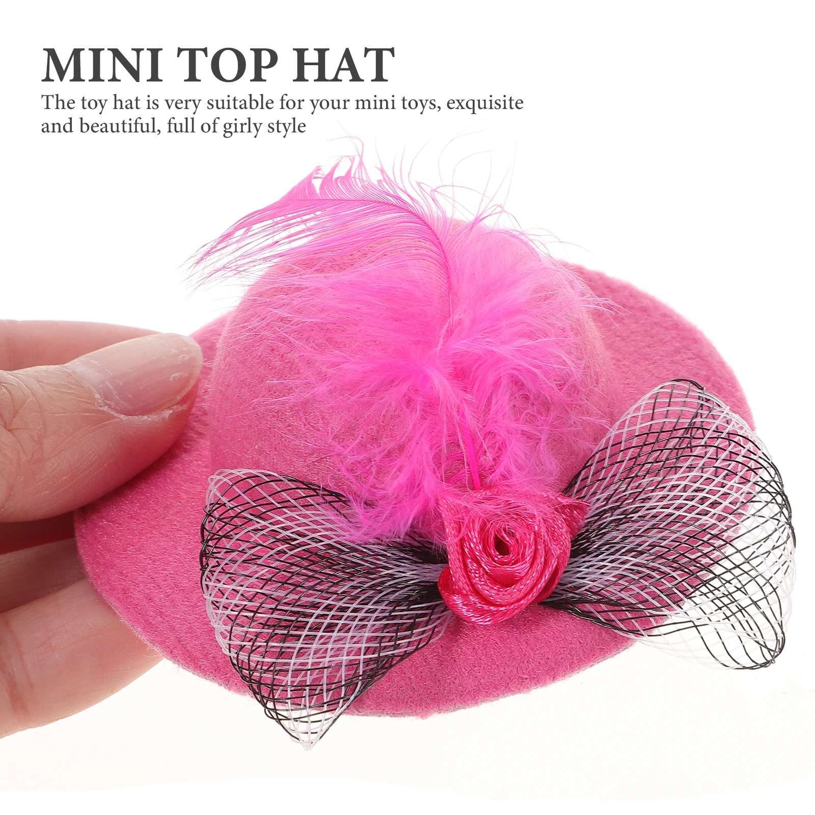 

Tea Party Hats for Mini Princess Hair Accessories Tiny Knit Hand Knitted Girl Crafts